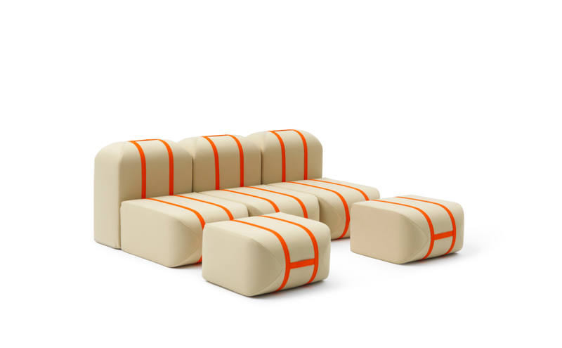 Illustration for article titled This Shape-Shifting Sofa Stacks Itself Like Suitcases